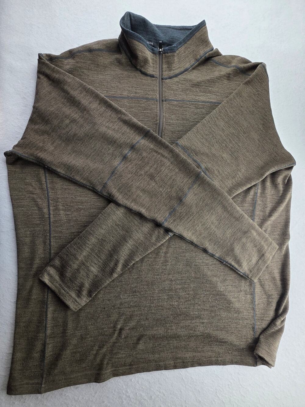 Kuhl 3/4 Zip Brown Long Sleeve Sweater Size XXL